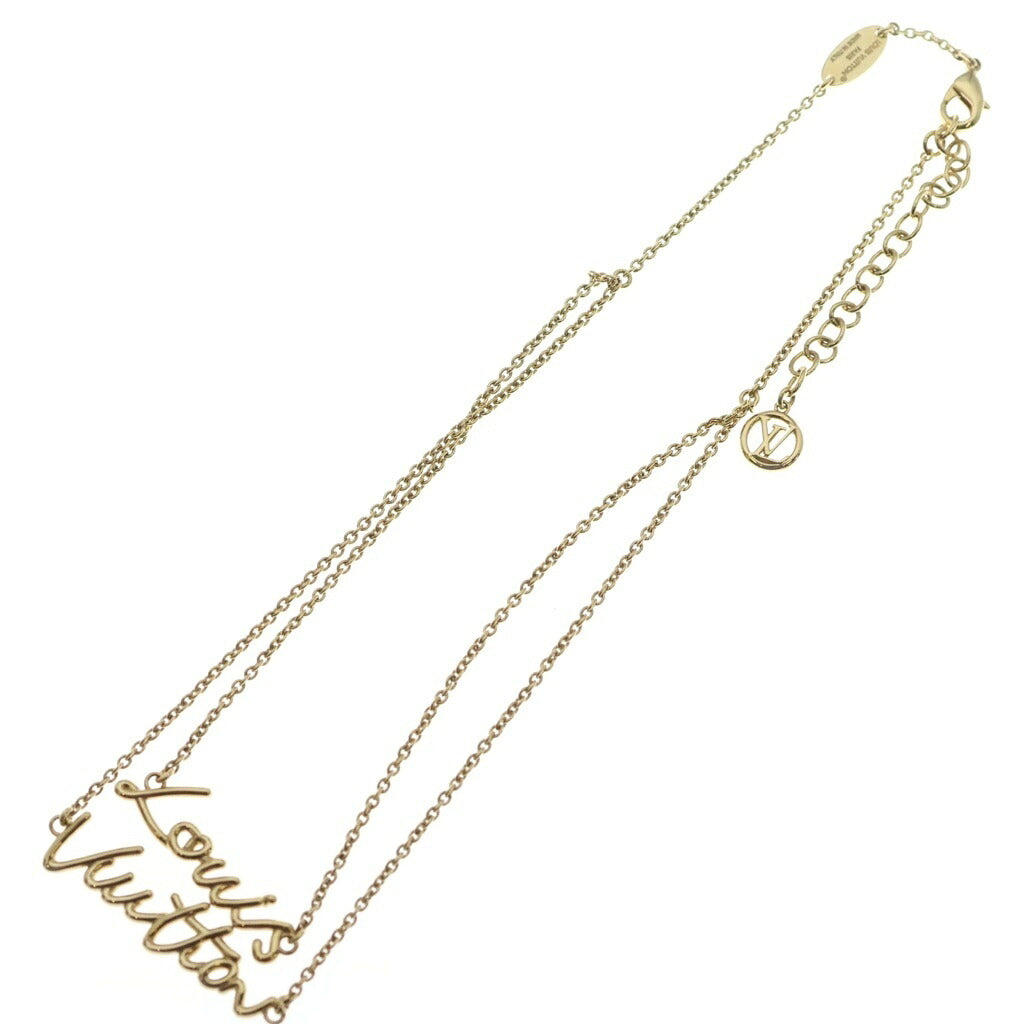 LOUIS VUITTON(ルイヴィトン) LVスクリプト ネックレス ペンダント チェーン ゴールド GP M03263