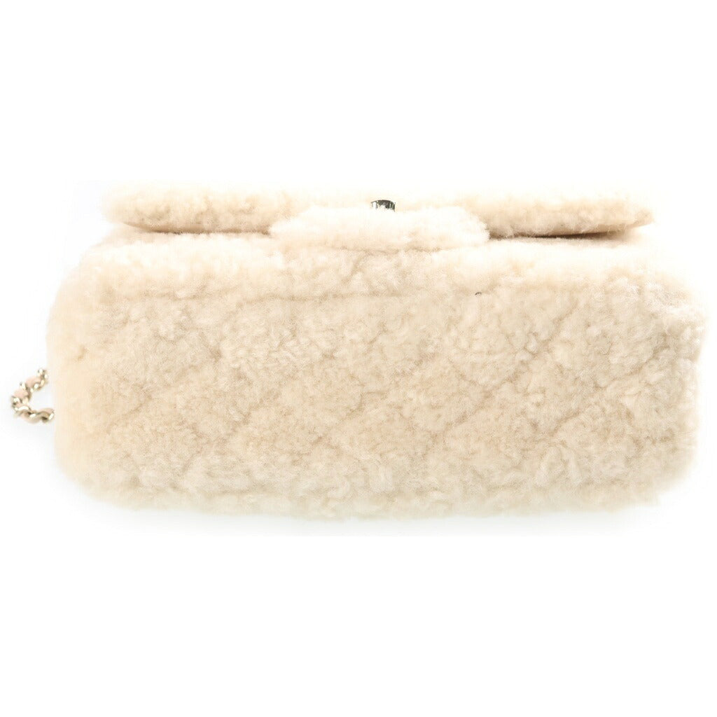 CHANEL(シャネル) マトラッセ トップハンドル チェーンショルダーバッグ アイボリー ボア AS2431