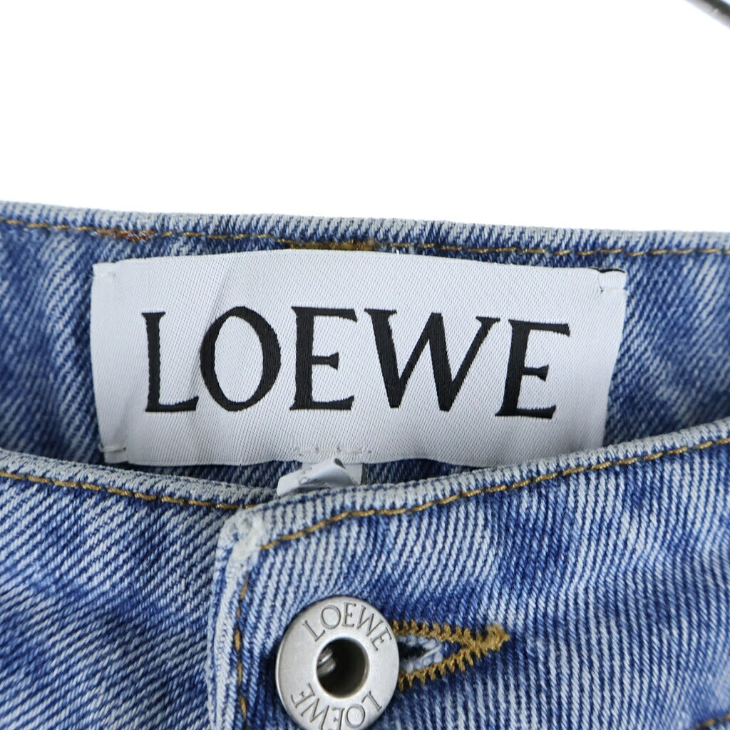 LOEWE(ロエベ) Fisherman Wash Denim Pants フィッシャーマンデニムパンツ ボタンフライ ジーンズ インディゴブルー H2292100IB