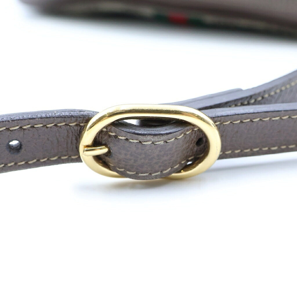GUCCI(グッチ) オフィディア GGスプリーム ショルダーバッグ ブラウン レザー×PVC 517080 ゴールド金具