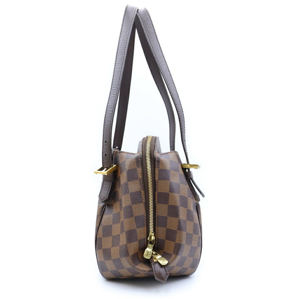 LOUIS VUITTON(ルイヴィトン) ダミエ ベレムMM ショルダーバッグ ブラウン レザー×PVC N51174 ゴールド金具