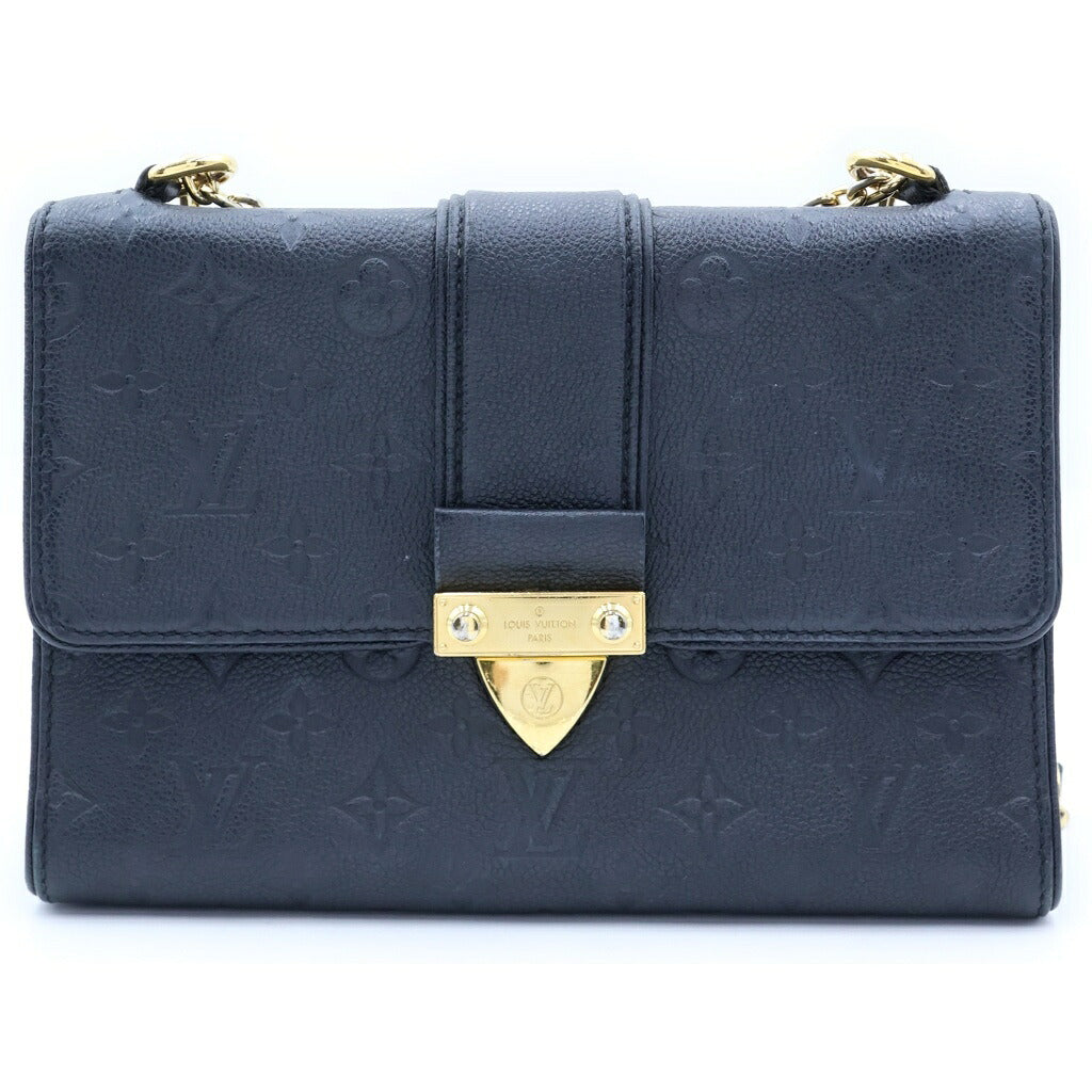 LOUIS VUITTON(ルイヴィトン) アンプラント サンシュルピス チェーンショルダーバッグ ブラック レザー M43392 ゴールド金具