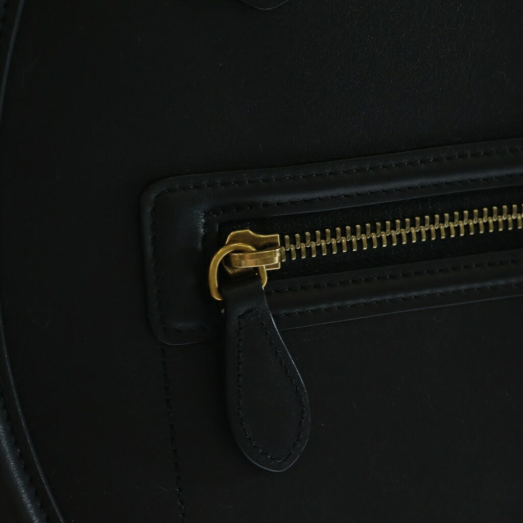 CELINE(セリーヌ) ラゲージ ファントム ハンドバッグ トートバッグ ブラック レザー ゴールド金具
