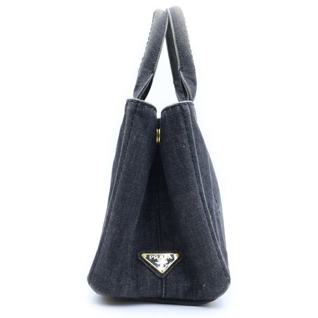 PRADA(プラダ) カナパ デニム ハンドバッグ グレー 1BG439