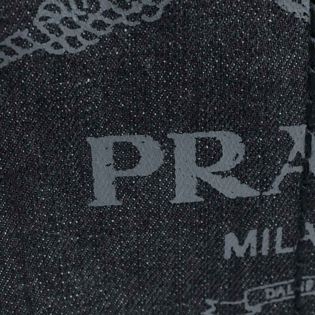 PRADA(プラダ) カナパ デニム ハンドバッグ グレー 1BG439