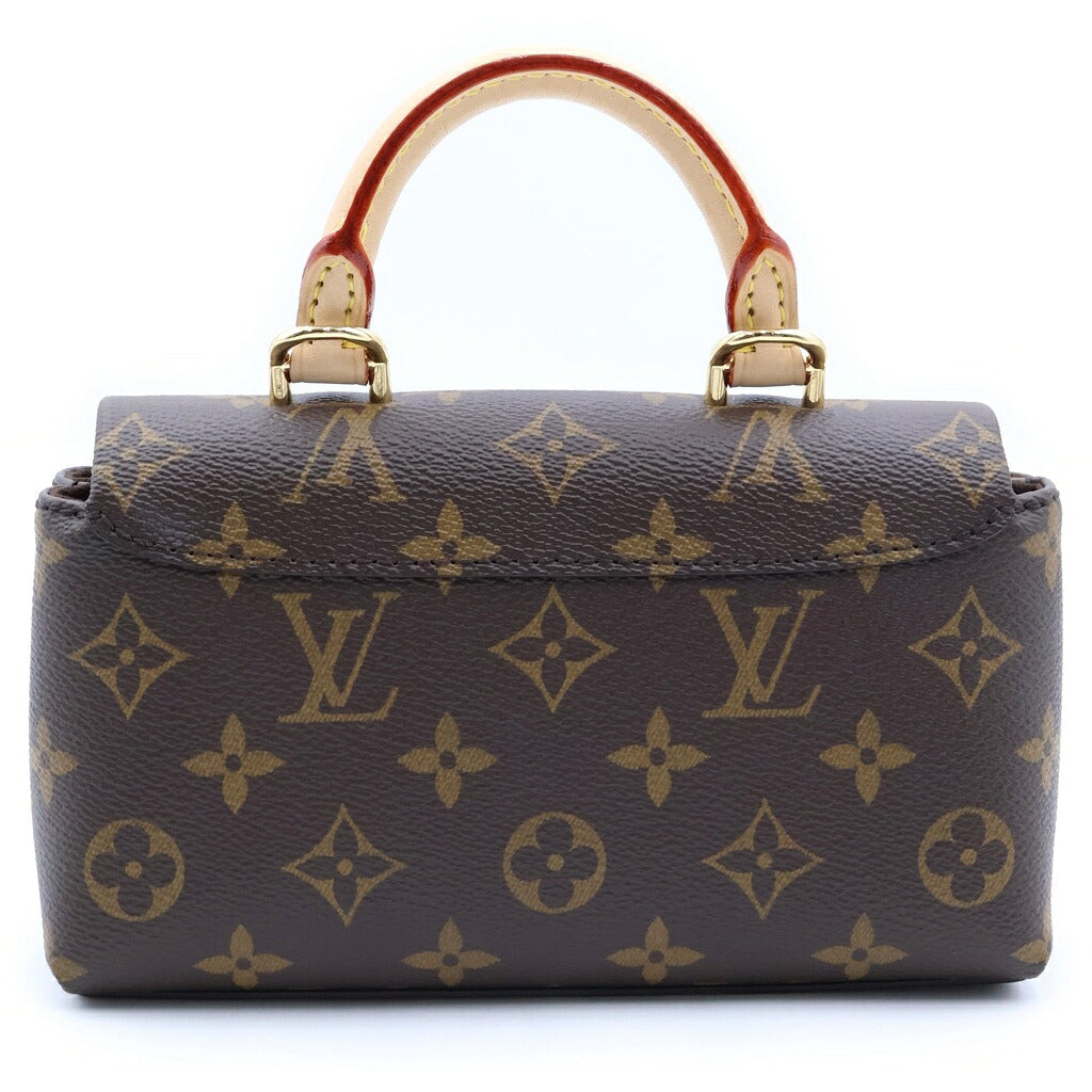 LOUIS VUITTON(ルイヴィトン) モノグラム ナノ・マドレーヌ 2WAYハンドバッグ チェーンショルダーバッグ ブラウン レザー×PVC M28426 ゴールド金具