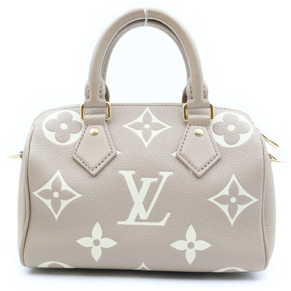 LOUIS VUITTON(ルイヴィトン) モノグラムアンプラント スピーディバンドリエール20 ハンド ショルダーバッグ 2WAY ベージュ レザー M46575 ゴールド金具