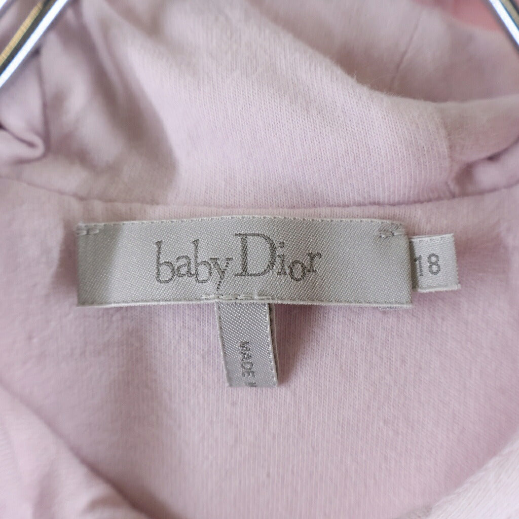 DIOR(ディオール) フロントフル ジップアップパーカー フーディー ピンク コットン キッズ