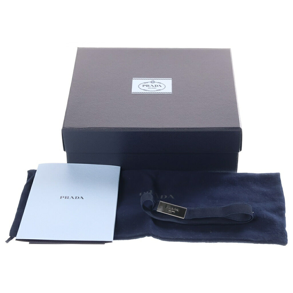 PRADA(プラダ) リナイロン ベルトバッグ ショルダーバッグ ブラック サフィアーノ レザー×ナイロン 2VH160 シルバー金具