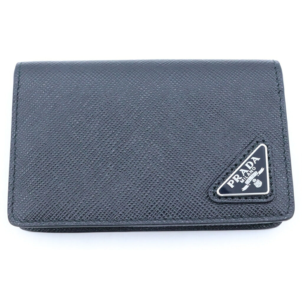PRADA(プラダ) トライアングルロゴ カードケース 名刺入れ ブラック サフィアーノ 2MC105