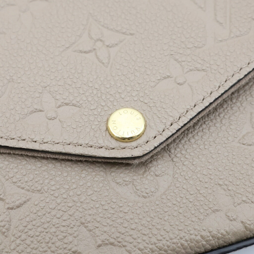 LOUIS VUITTON(ルイヴィトン) モノグラムアンプラント ポシェットフェリシー トゥルトレール チェーンショルダーバッグ ベージュ レザー M82609 ゴールド金具