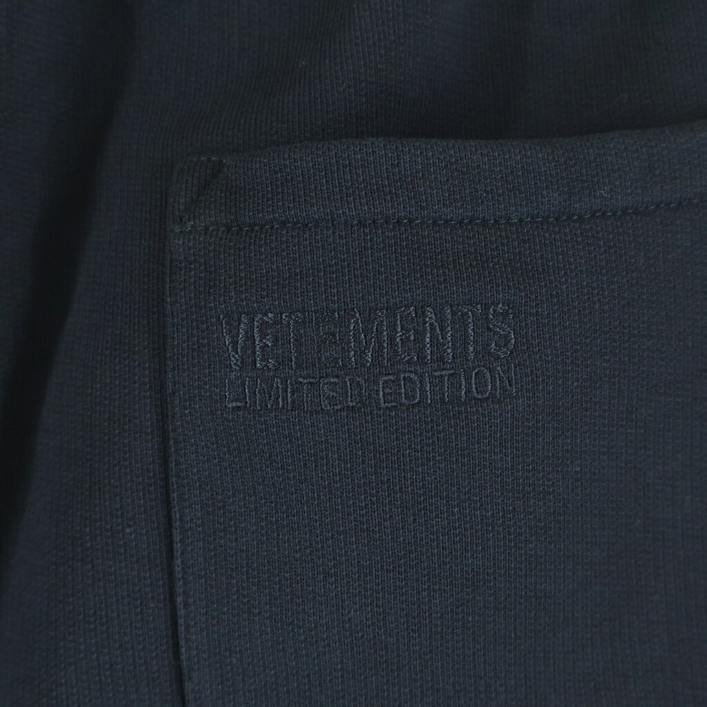 VETEMENTS(ヴェトモン) Anarchy Logo Sweat Pants アナーキー ロゴ スウェットパンツ ブラック
