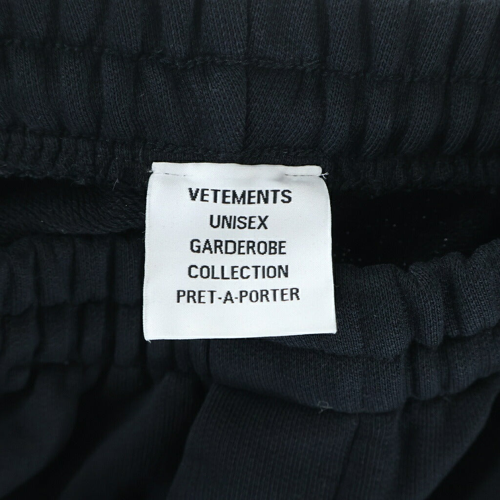 VETEMENTS(ヴェトモン) Anarchy Logo Sweat Pants アナーキー ロゴ スウェットパンツ ブラック