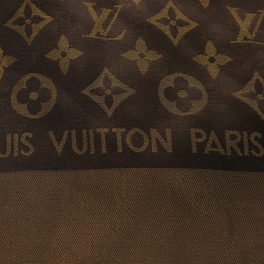 LOUIS VUITTON(ルイヴィトン) モノグラムシャイン 大判ストール ラメ ブラウン