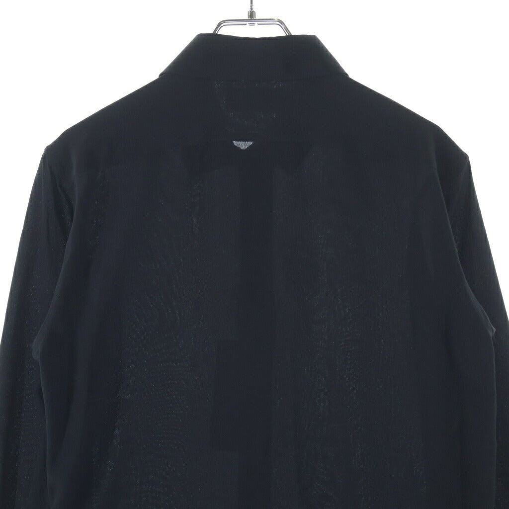 SAINT LAURENT PARIS(サンローランパリ) Uniform Shirt ユニフォーム 長袖シルクシャツ ブラック 636994