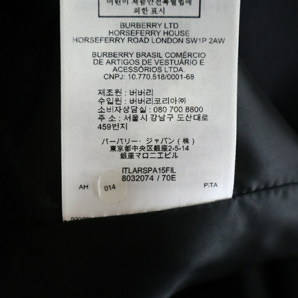 BURBERRY LONDON(バーバリーロンドン) Mellis Grain De Poudre Tailored Cape ウール ノースリーブ 2B ロング テーラード ジャケット コート ケープ ジレ ベスト ブラック 8032074