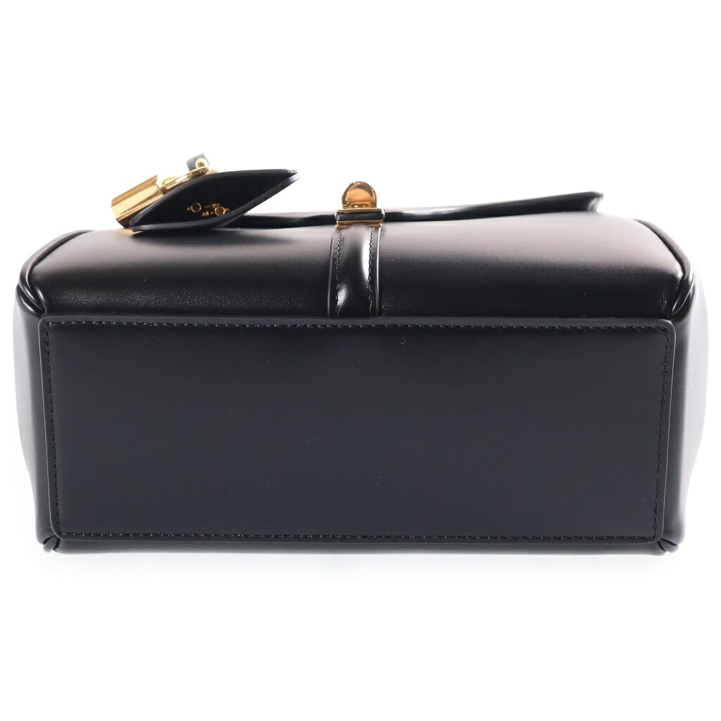 CELINE(セリーヌ) ミニ セーズ 16 2WAYハンドバッグ ショルダーバッグ ブラック レザー ゴールド金具