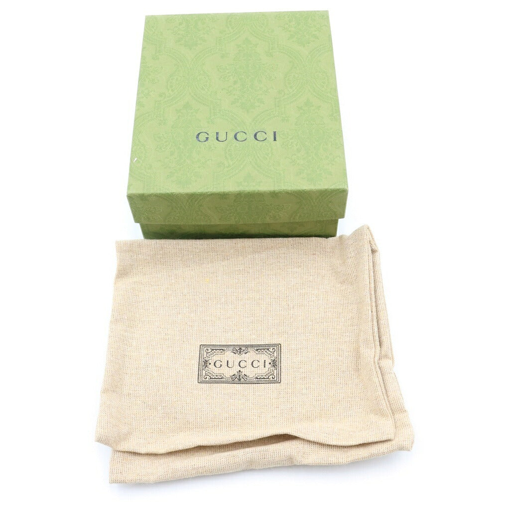 GUCCI(グッチ) GGマーモント 二つ折り財布 コンパクトウォレット コインケース デニム×レザー ピンク×インディゴブルー 523155