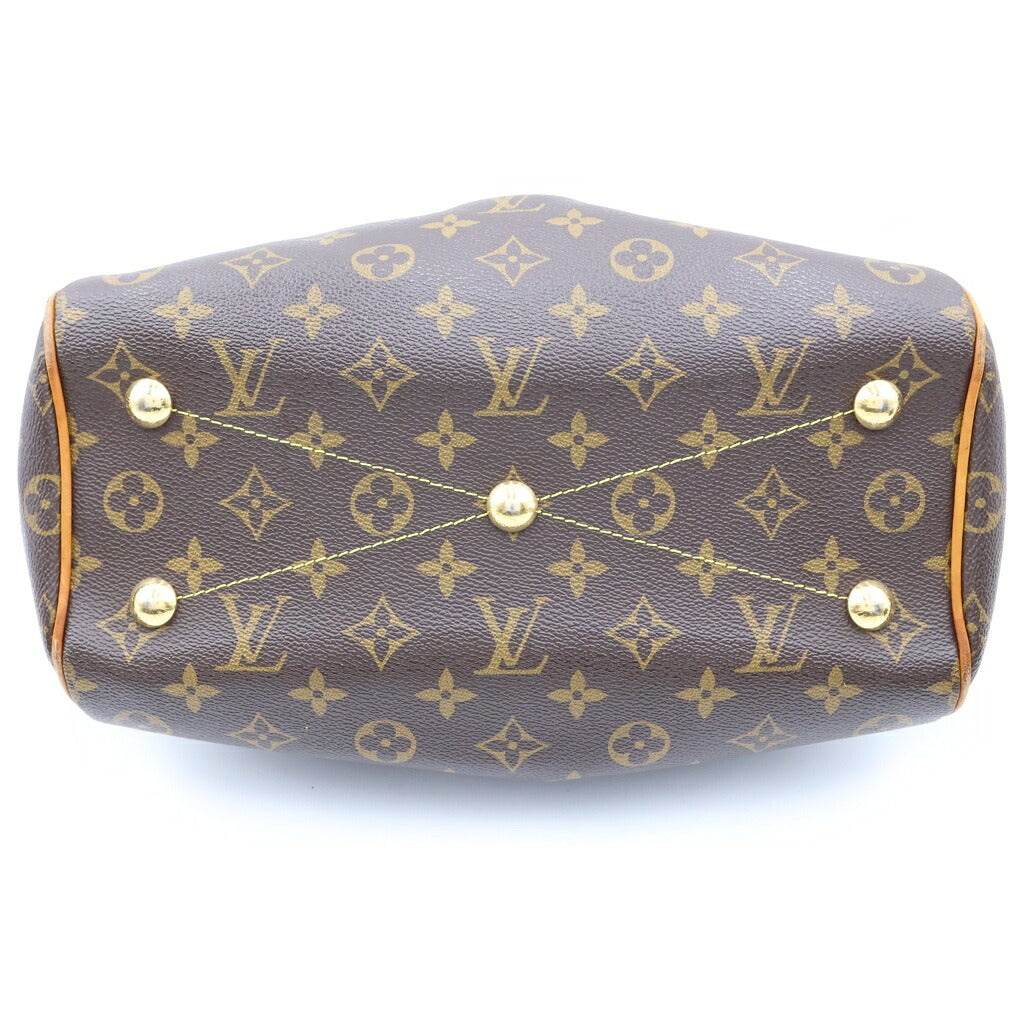 LOUIS VUITTON(ルイヴィトン) ティボリPM ハンドバック ブラウン レザー×PVC M40143 ゴールド金具