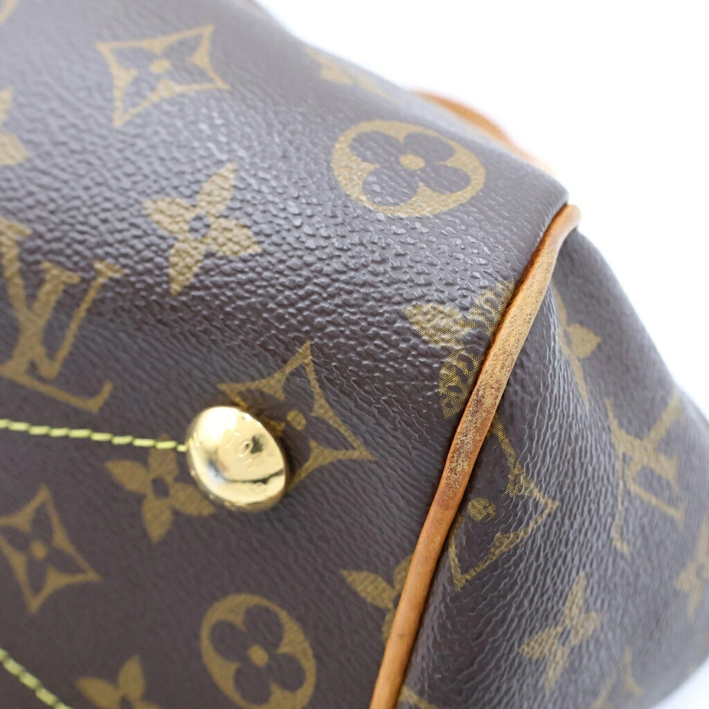 LOUIS VUITTON(ルイヴィトン) ティボリPM ハンドバック ブラウン レザー×PVC M40143 ゴールド金具