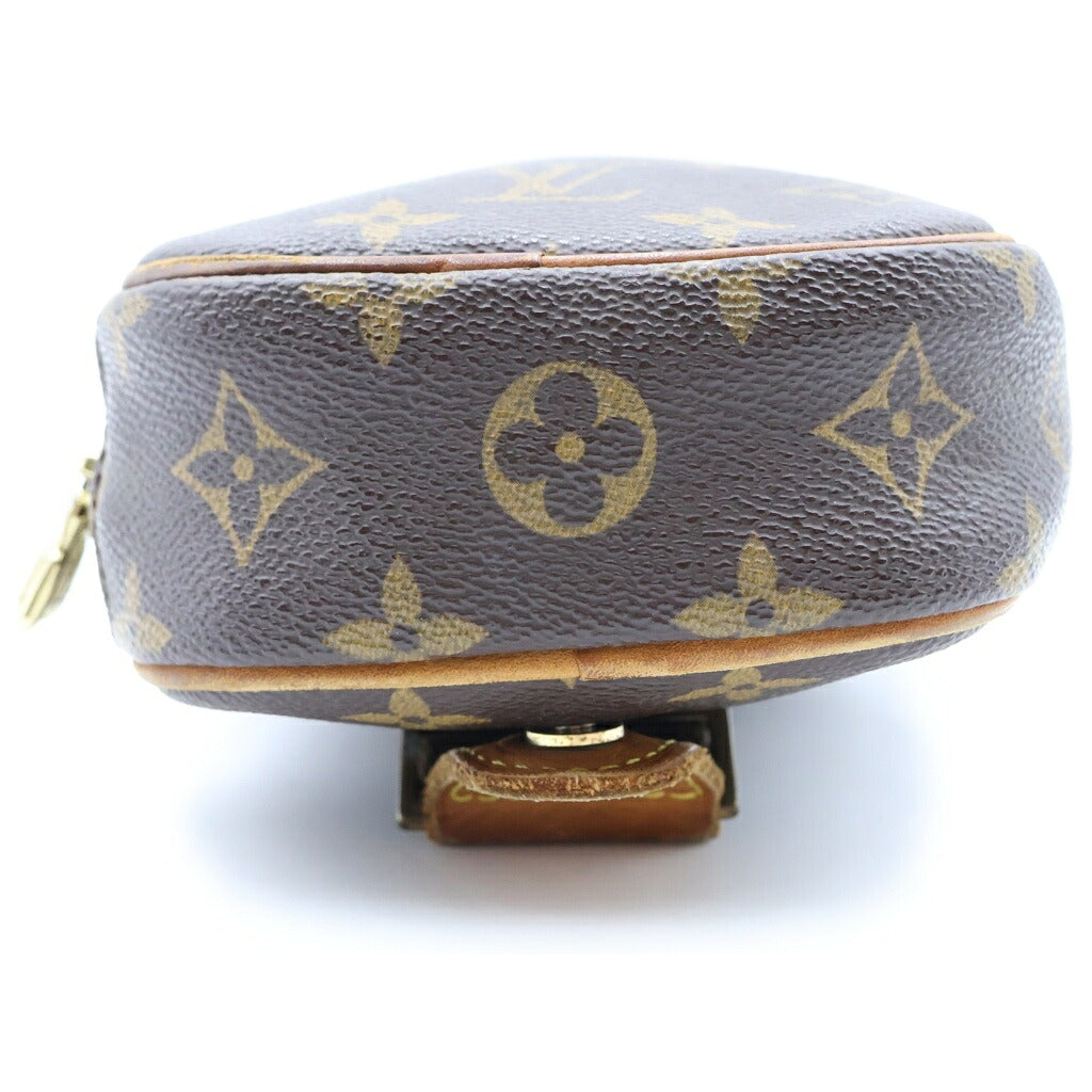 LOUIS VUITTON(ルイヴィトン) モノグラム ポシェットガンジュ ショルダーバッグ ウエストバッグ ボディバッグ ブラウン レザー×PVC M51870 ゴールド金具
