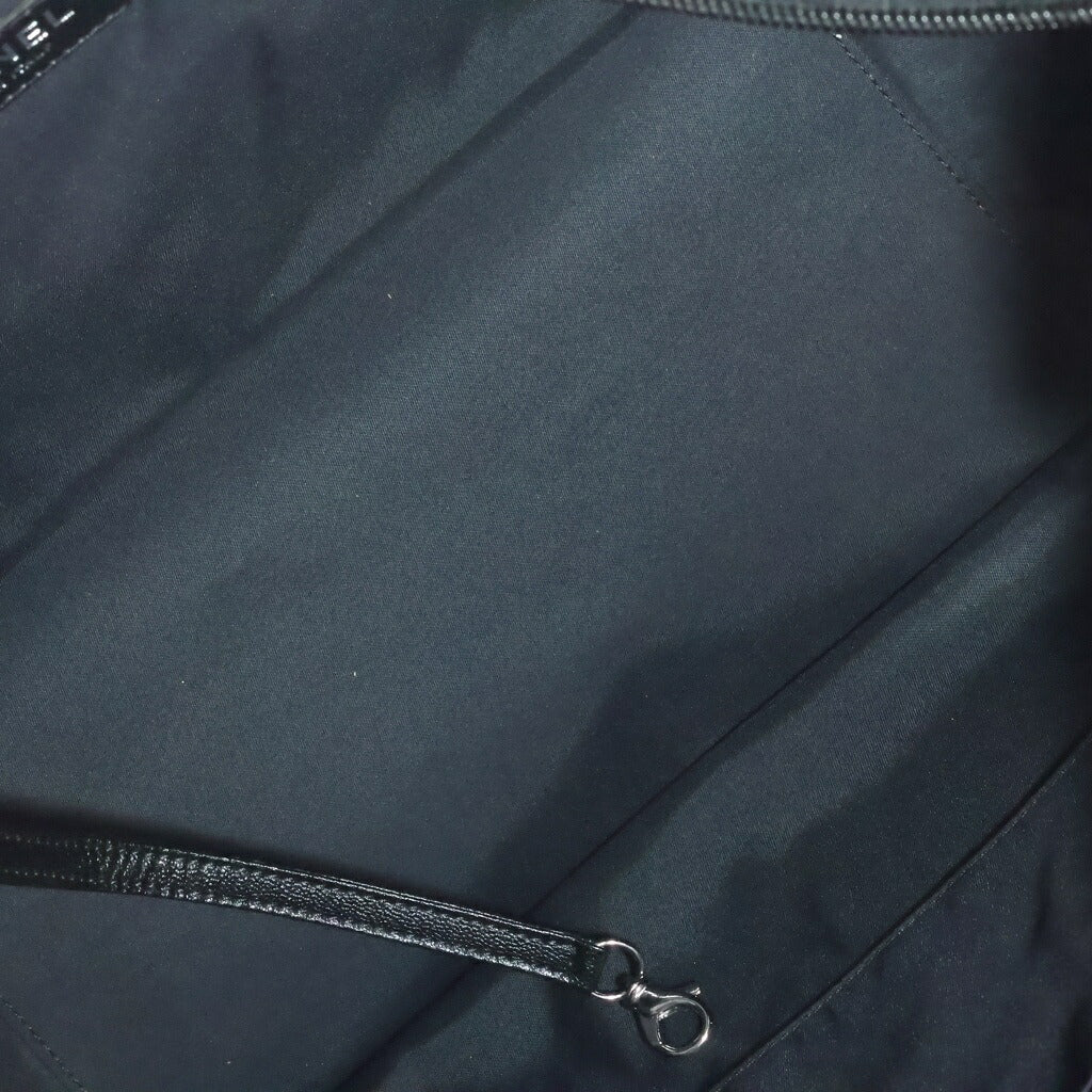 CHANEL(シャネル) パリビアリッツ MM ハンドバッグ トートバッグ ブラック レザー コーティングキャンバス 17番台 A34209 シルバー金具