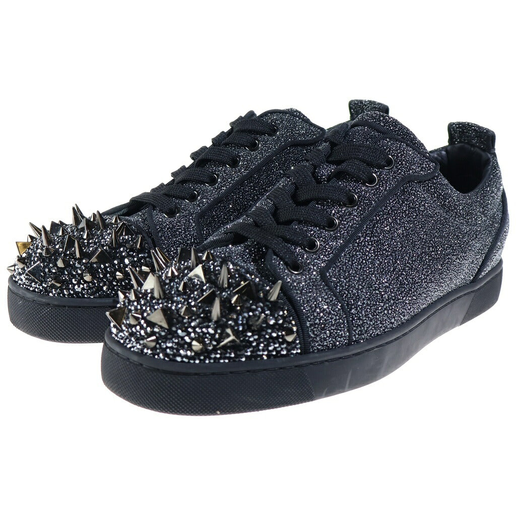CHRISTIAN LOUBOUTIN(クリスチャンルブタン) スタッズグリッター ラメ ローカットスニーカー ブラック