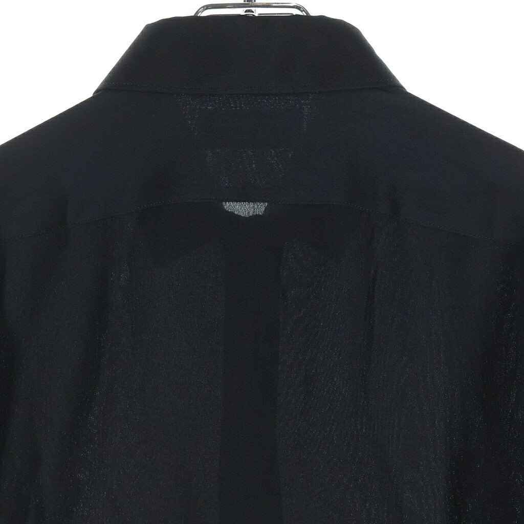 SAINT LAURENT PARIS(サンローランパリ) ユニフォーム 長袖シルクシャツ ブラック 636994