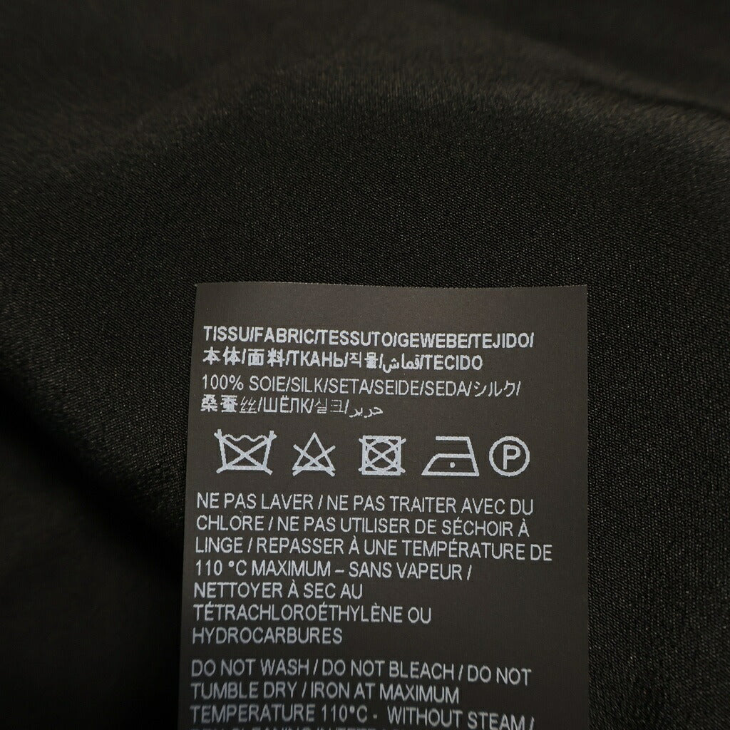 SAINT LAURENT PARIS(サンローランパリ) ユニフォーム 長袖シルクシャツ ブラック 636994