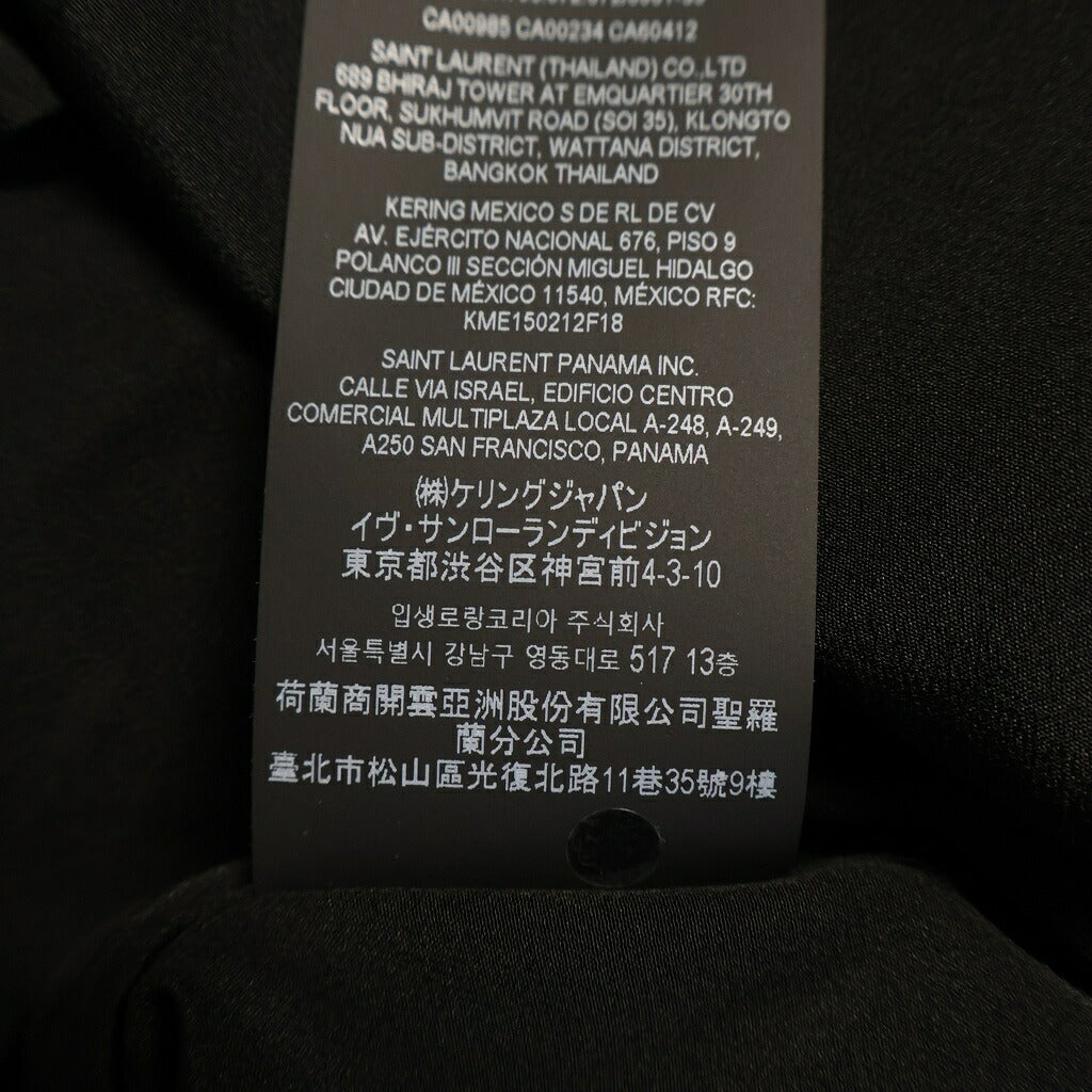 SAINT LAURENT PARIS(サンローランパリ) ユニフォーム 長袖シルクシャツ ブラック 636994