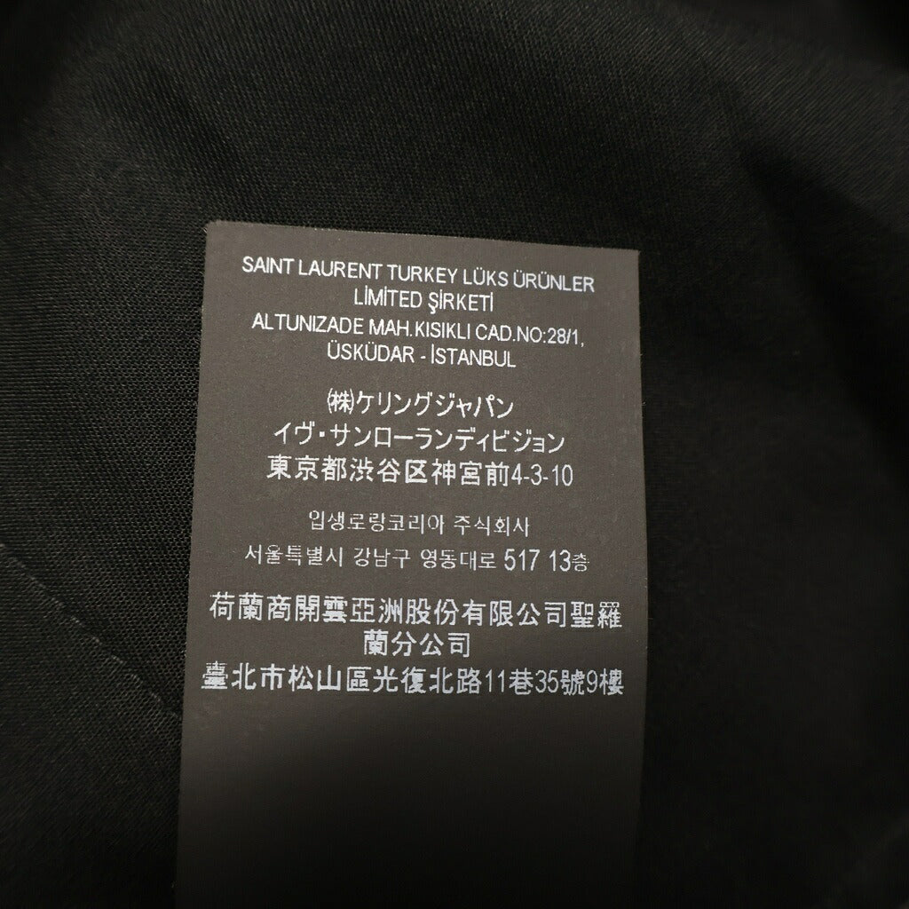 SAINT LAURENT PARIS(サンローランパリ) ユニフォーム ウールパンツ スラックスパンツ ブラック 637089