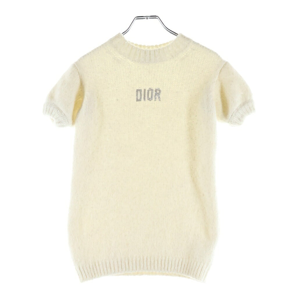 Christian Dior(クリスチャンディオール) ロゴ セーター ニット キッズ スパンコール 半袖 ホワイト 4SBM14DRSB レディース