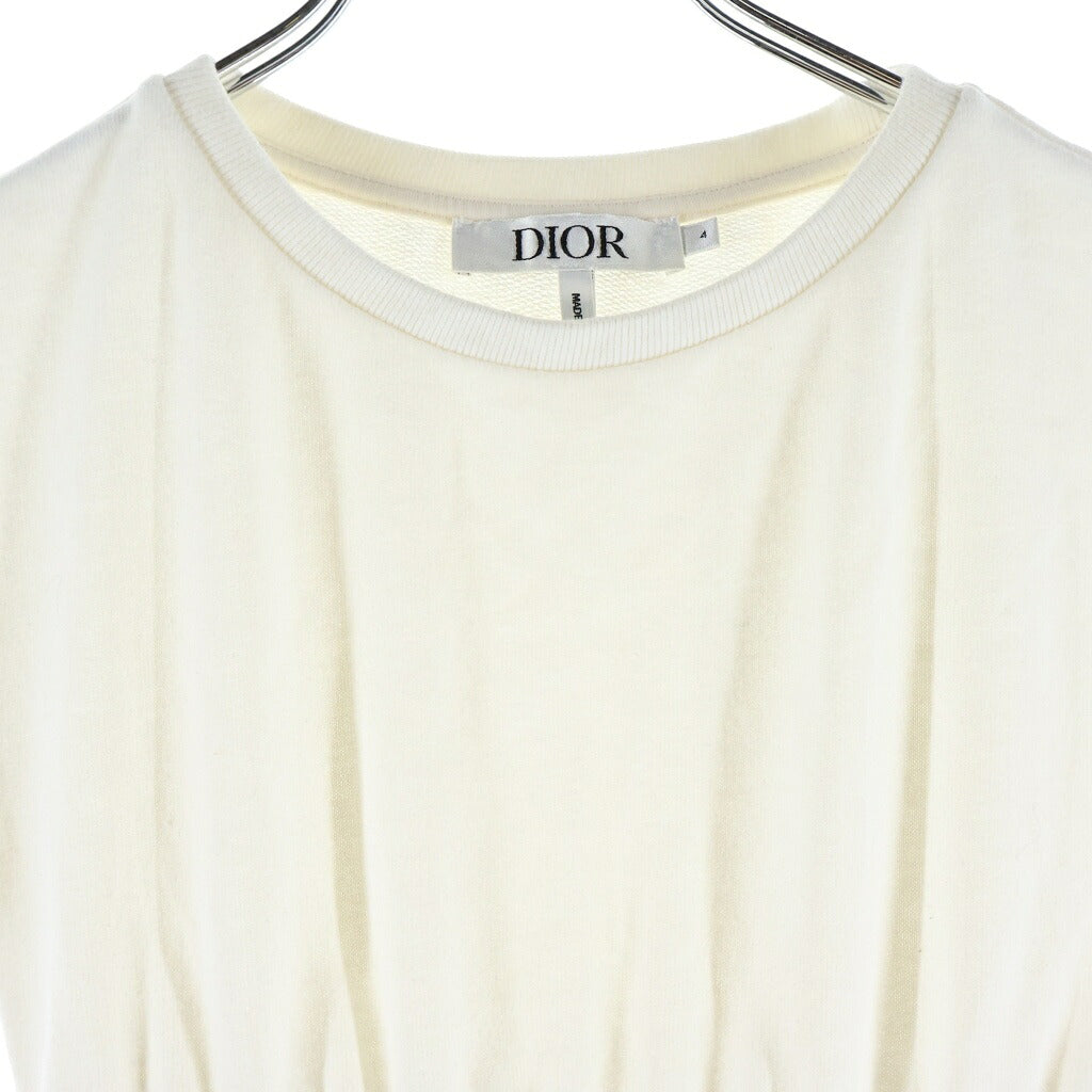 Christian Dior(クリスチャンディオール) ロゴ ノースリーブ ワンピース キッズ コットン ホワイト レディース