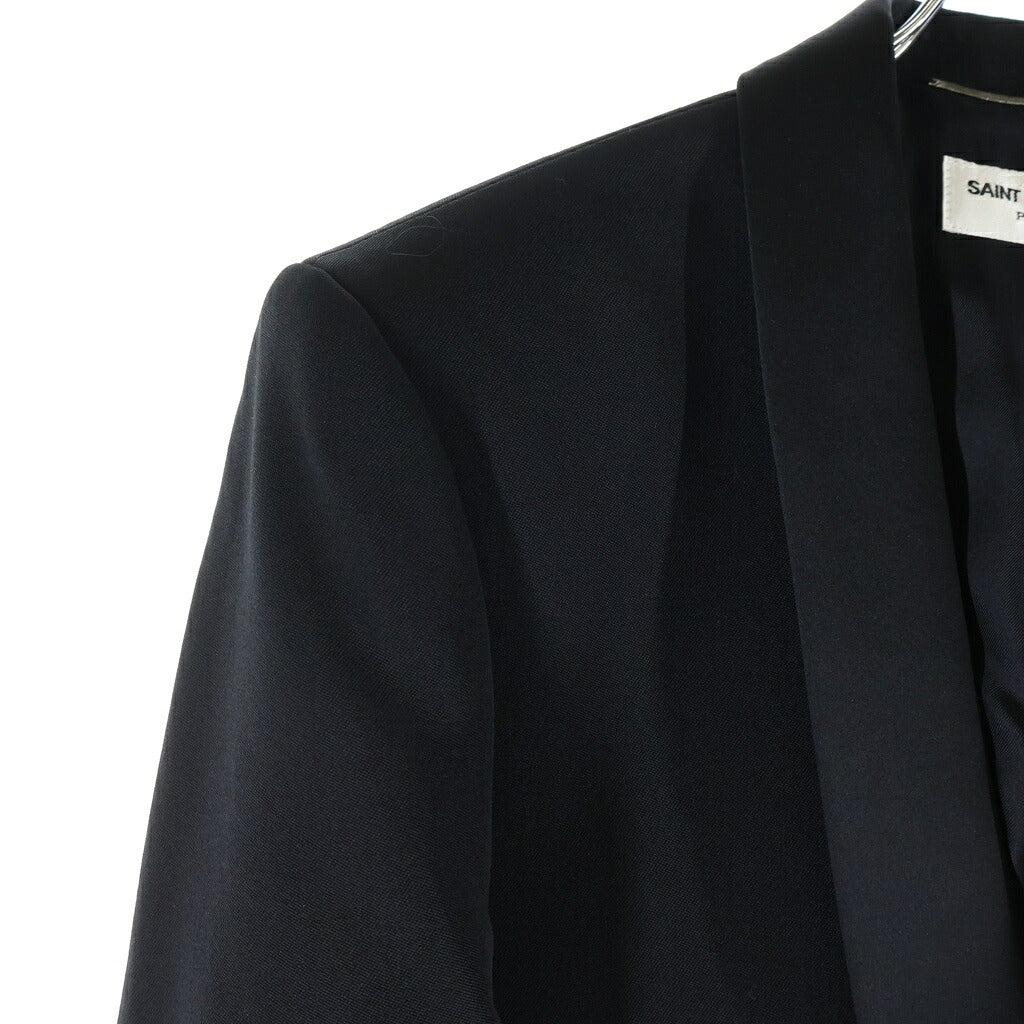 SAINT LAURENT PARIS(サンローランパリ) スモーキング ジャケット テーラードジャケット パンツ スーツセットアップ ウール ポリエステル ブラック レディース