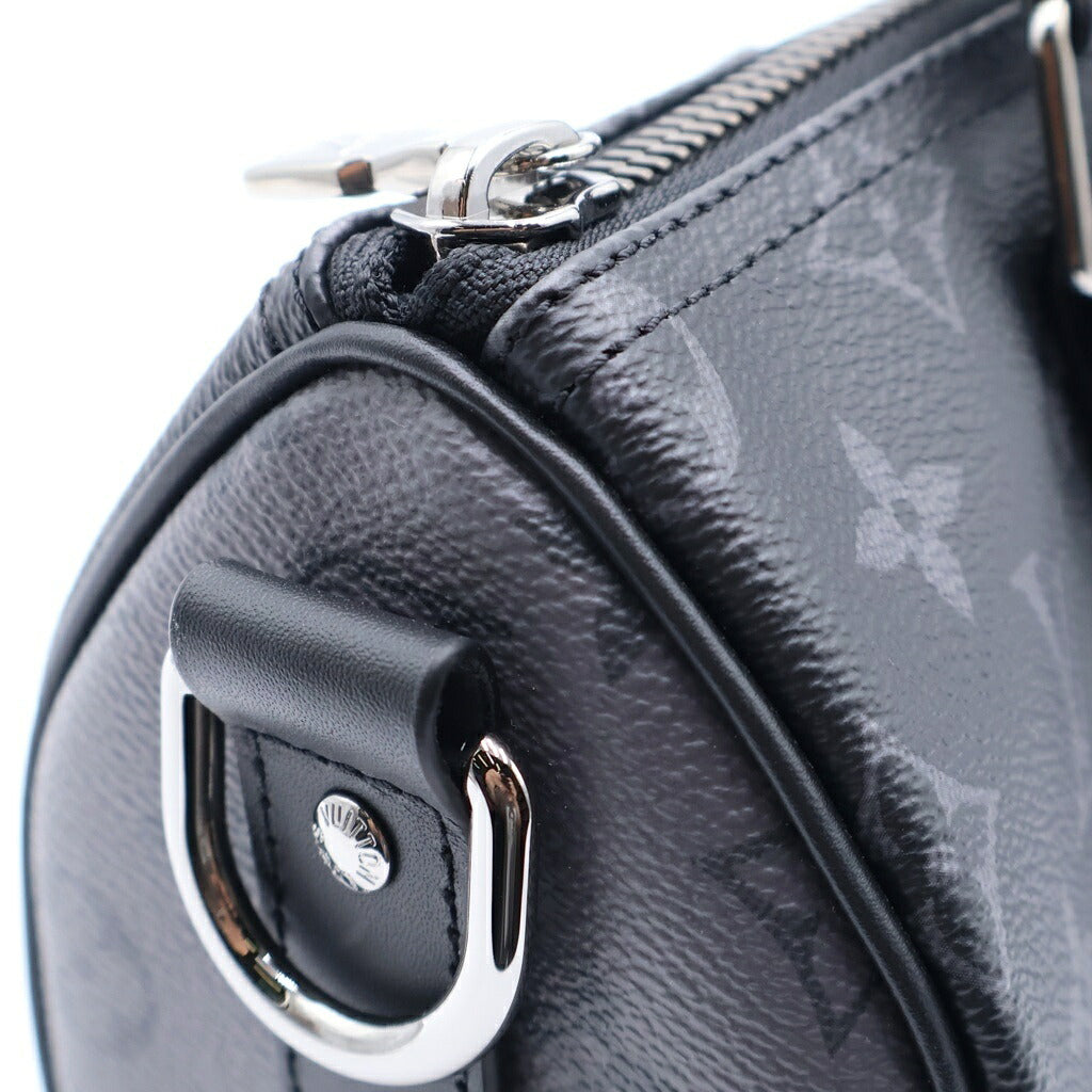 LOUIS VUITTON(ルイヴィトン) モノグラム エクリプス キーポル バンドリエール 25 ハンドバッグ ショルダーバッグ 2WAY ブラック PVC×レザー M46271 ICタイプ
