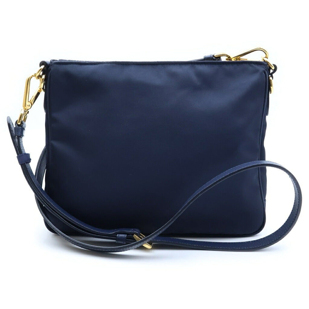 PRADA(プラダ) テスート ナイロンショルダーバッグ ネイビー BT0693 ゴールド金具