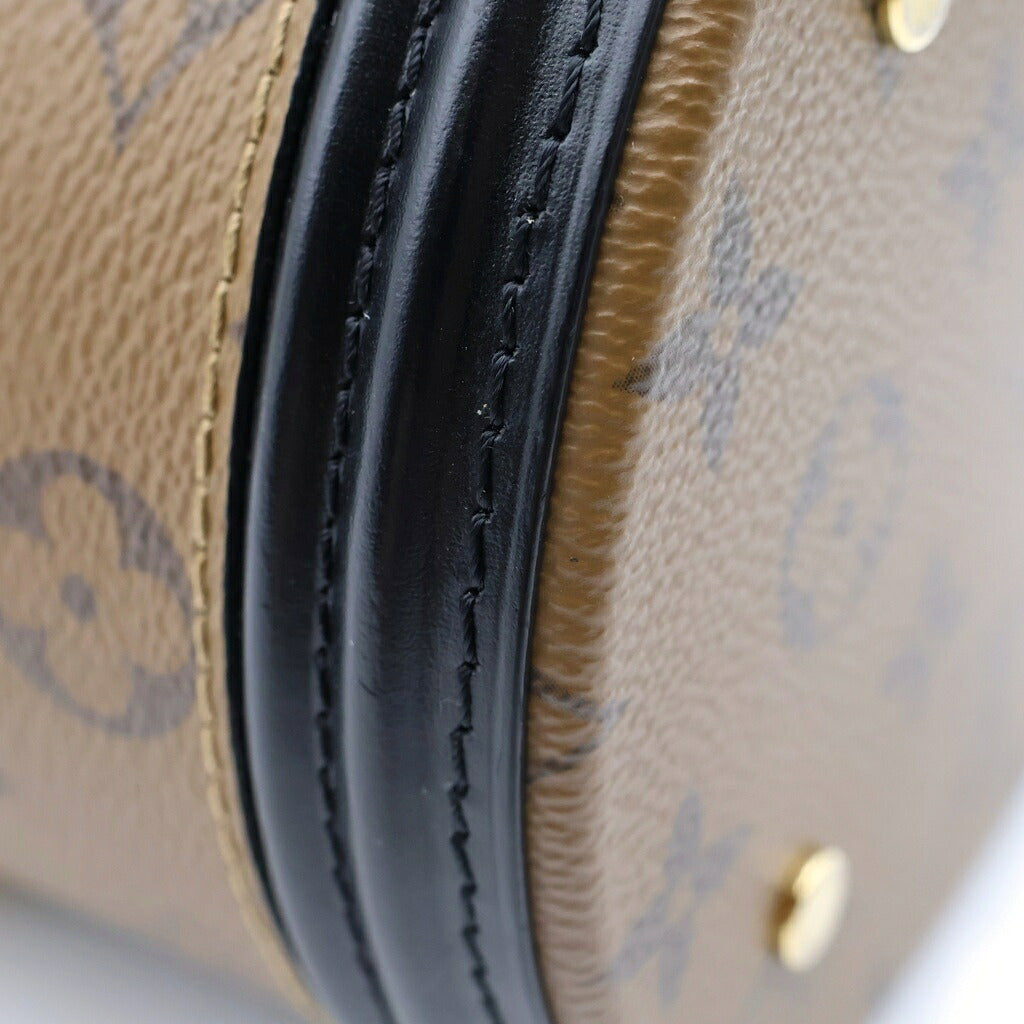 LOUIS VUITTON(ルイヴィトン) モノグラムリバース カンヌ 2WAYハンドバッグ ショルダーバッグ ブラウン×ブラック レザー×PVC M43986 ゴールド金具