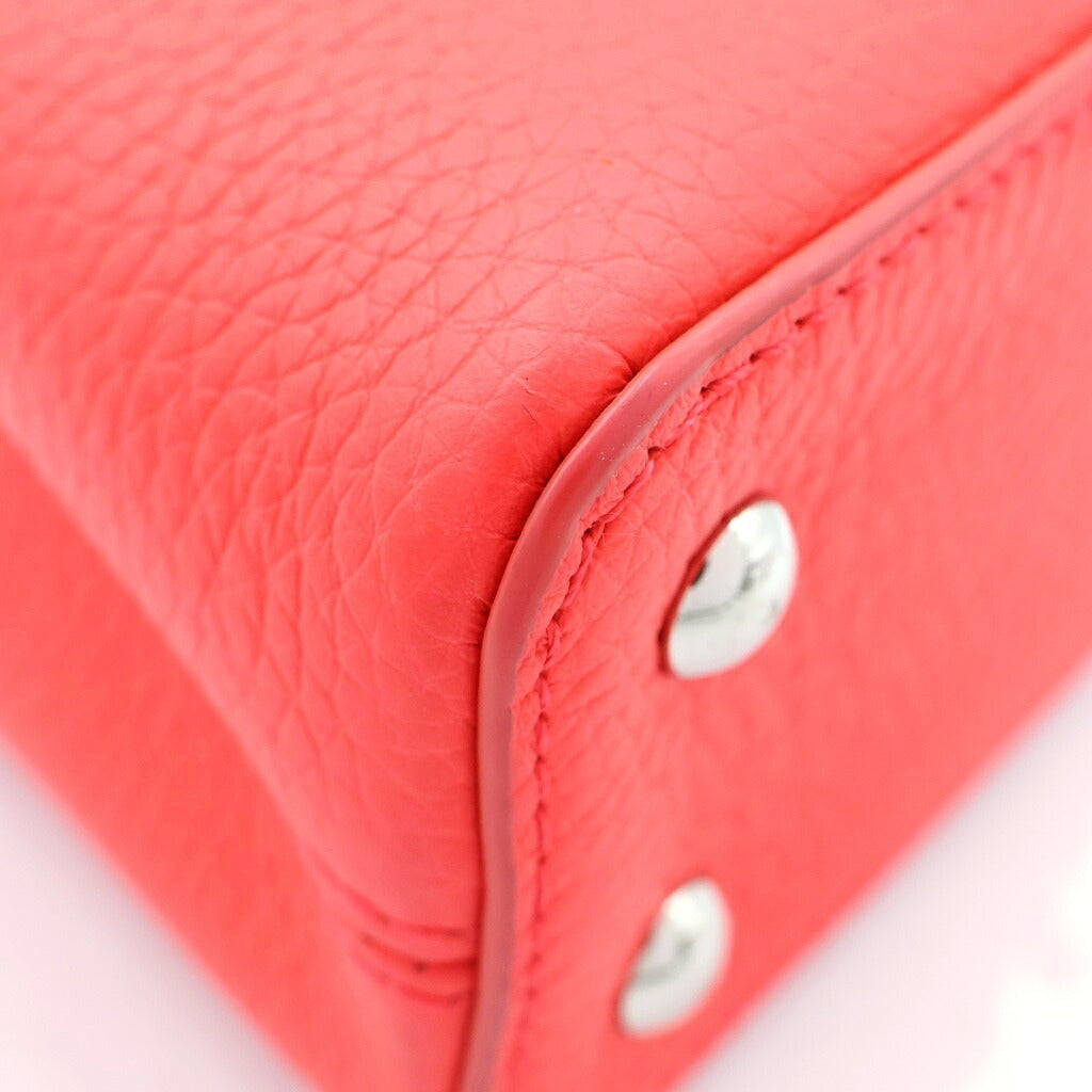 LOUIS VUITTON(ルイヴィトン) カプシーヌ MINI バイカラー 2WAYハンドバッグ ショルダーバッグ レッド×ライトブルー トリヨンレザー M57521 シルバー金具