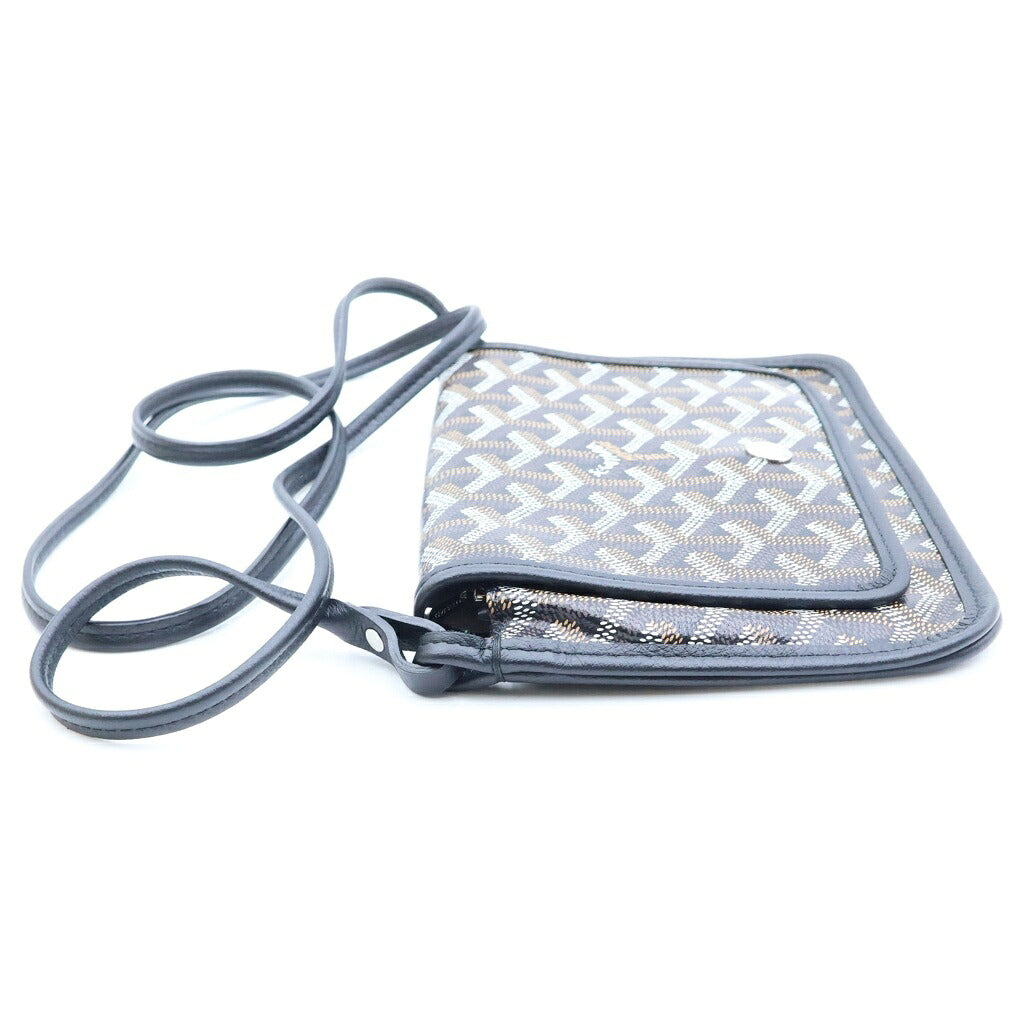 GOYARD(ゴヤール) プリュメ ショルダーバッグ ポーチウォレット PVCレザー ブラック/ブラウン