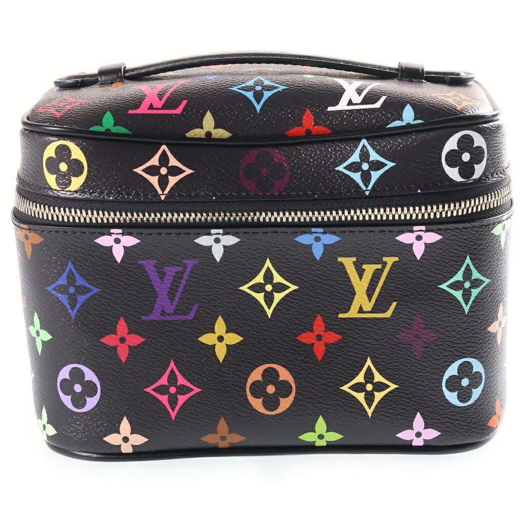 LOUIS VUITTON(ルイヴィトン) LV×TM モノグラム マルチカラー ニース ミニ バニティバッグ ハンドバッグ ブラック PVC×レザー M13747 ICタイプ