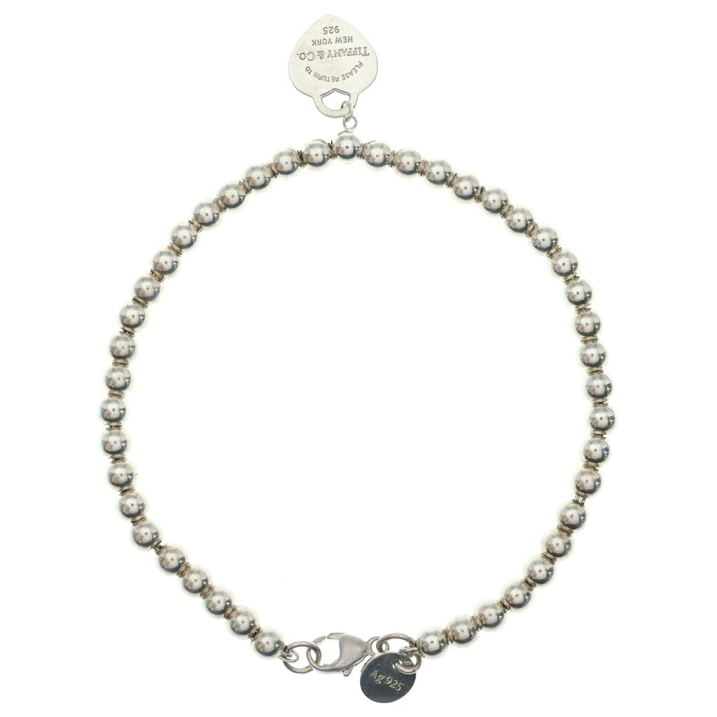 TIFFANY & Co.(ティファニー) リターントゥ ハートタグ ビーズ ブレスレット シルバー×ティファニーブルー 925