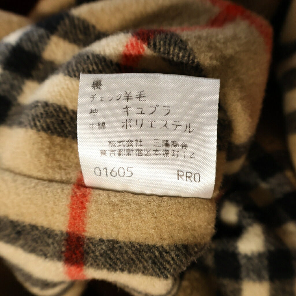 BURBERRYS(バーバリーズ) フーデッド ショート コート アウター ノバチェック カシミヤ ウール レッド/ベージュ FNA50-079 レディース
