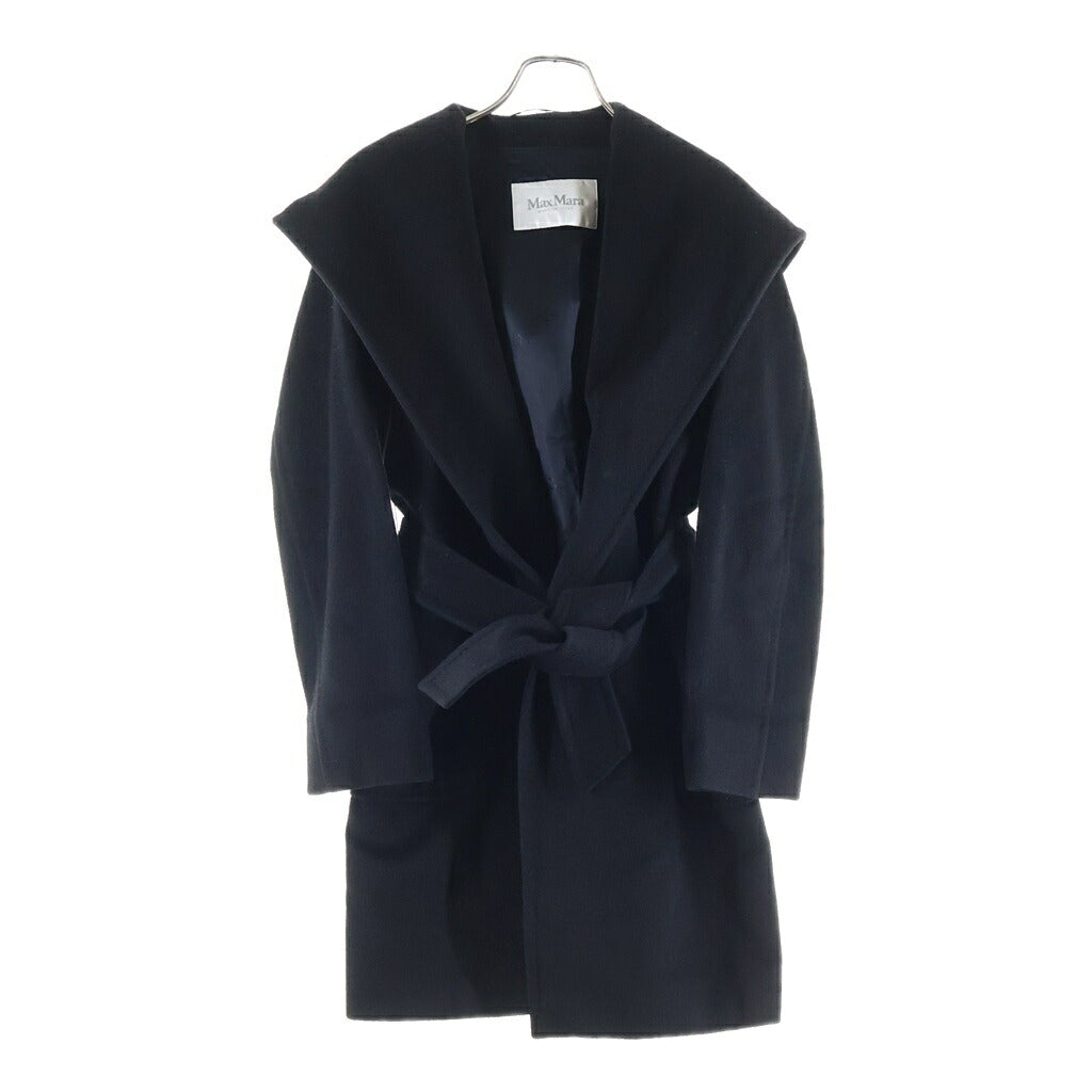 Max Mara(マックスマーラ) RIALTO リアルト キャメル ウール ガウン フーデッド コート ブラック レディース 10861923000