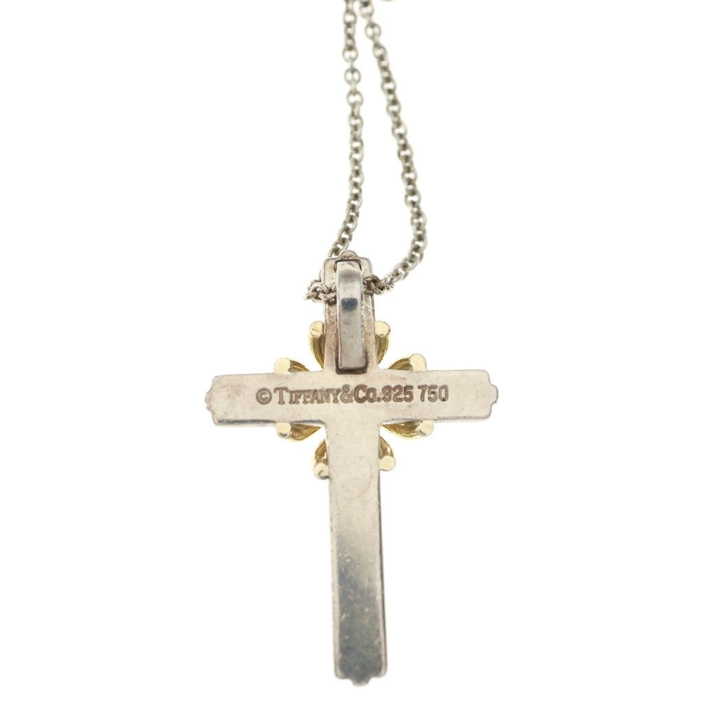 TIFFANY & Co.(ティファニー) クロス ネックレス シルバー ゴールド SV925/YG750
