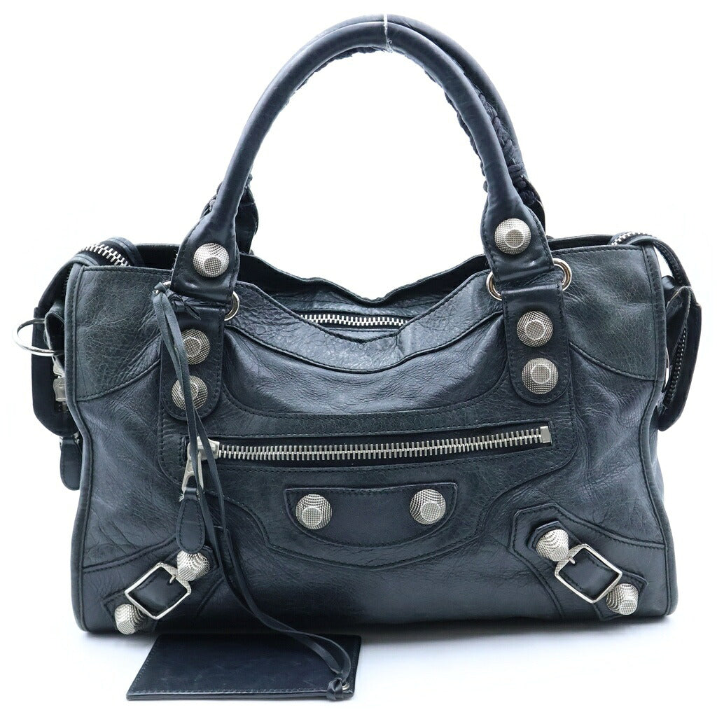 BALENCIAGA(バレンシアガ) ザ・ジャイアント シティ ハンドバッグ ショルダーバッグ ブラック レザー 173084
