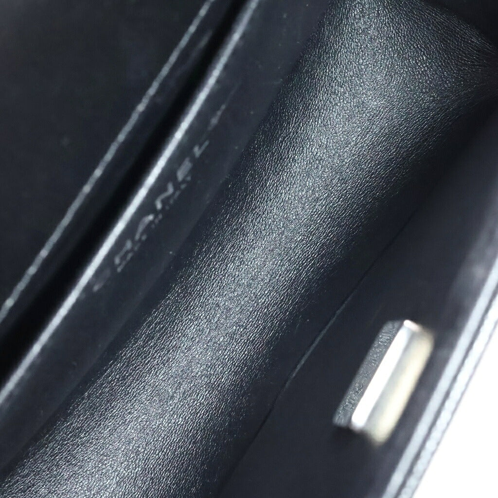 CHANEL(シャネル) ボーイシャネル20 チェーンショルダーバッグ ハンドバッグ ブラック キャビアスキン A67085 プレート