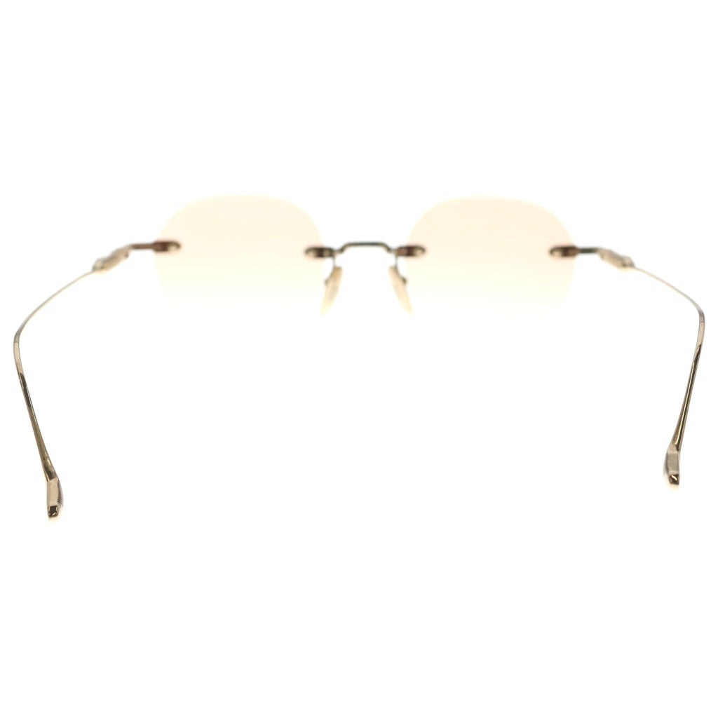 CHROME HEARTS(クロムハーツ) SOFFFFFFFFERS サイド フローラルクロス リムレス アイウェア サングラス 眼鏡 ブラウン 90328580