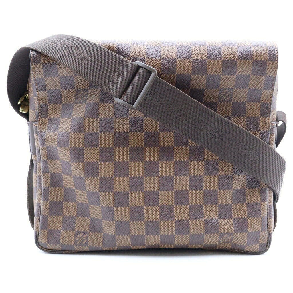 LOUIS VUITTON(ルイヴィトン) ダミエ ナヴィグリオ ショルダーバッグ ブラウン レザー×PVC N45255 ゴールド金具