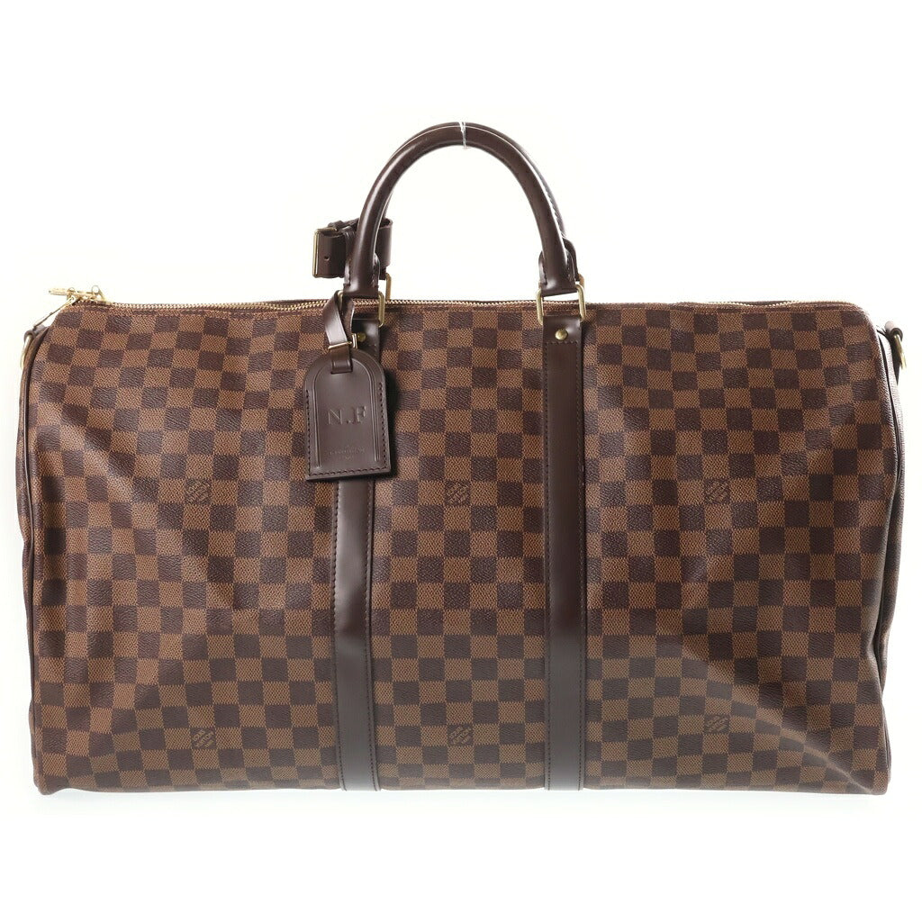 LOUIS VUITTON(ルイヴィトン) キーポル55 バンドリエール ボストンバッグ ショルダーバッグ ハンドバッグ 2way ダミエ PVCレザー ブラウン N41414