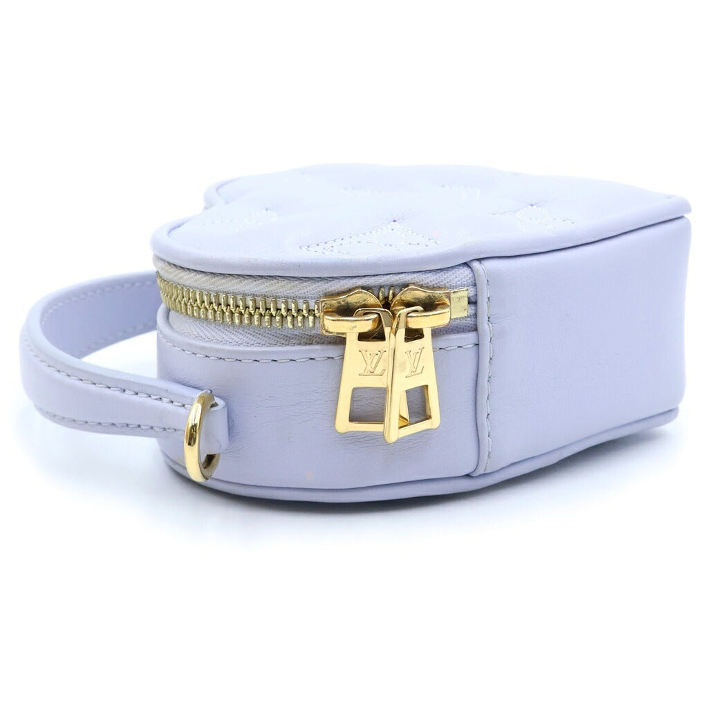 LOUIS VUITTON(ルイヴィトン) LV ポップマイハート・ポーチ 2WAYチェーンショルダーバッグ ハンドバッグ ライトパープル レザー M82041 ゴールド金具